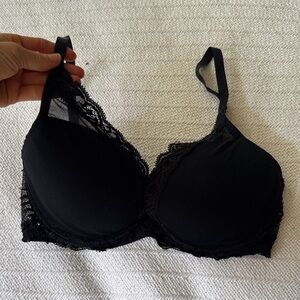 Natori 32DD black Lace-Trim Wireless Bra - Women Intimates & Sleepwear